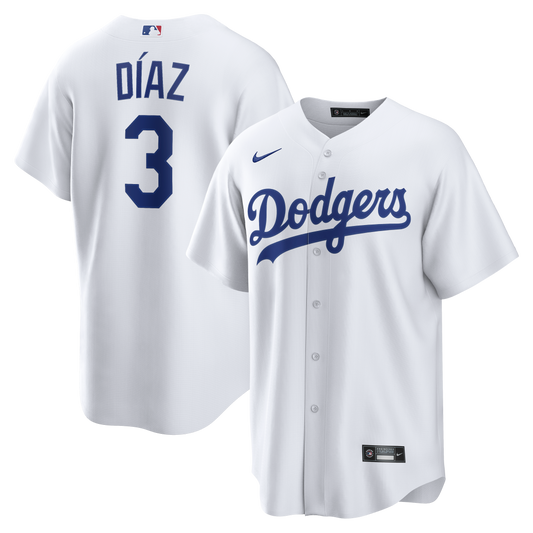 Los Angeles Dodgers Edwin Díaz Nike White Home Replica Jersey