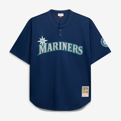 Seattle Mariners Mitchell & Ness Navy Big & Tall Cooperstown Collection Mesh Batting Practice Jersey