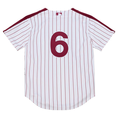 Philadelphia Phillies Jimmy Rollins Mitchell & Ness White 2003 Cooperstown Collection Authentic Jersey