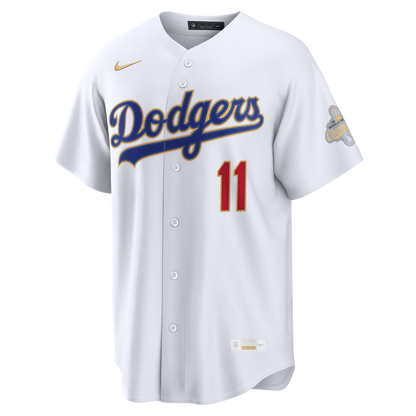 Los Angeles Dodgers Roki Sasaki Nike White 2026 Gold Collection Kanji Stadium Jersey