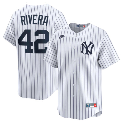 New York Yankees Mariano Rivera Nike White Throwback Cooperstown Collection Limited Jersey