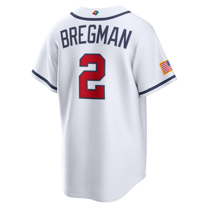 USA Baseball Alex Bregman Nike White 2026 World Baseball Classic Home Stadium Jersey