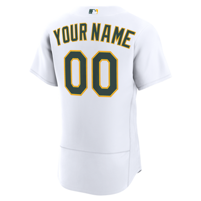 Athletics Nike White Home Authentic Custom Jersey