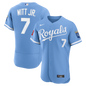 Kansas City Royals Bobby Witt Jr. Nike Light Blue Alternate Authentic Sponsor Patch Jersey