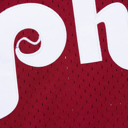 Philadelphia Phillies John Kruk Mitchell & Ness Burgundy Big & Tall Cooperstown Collection Mesh Batting Practice Jersey