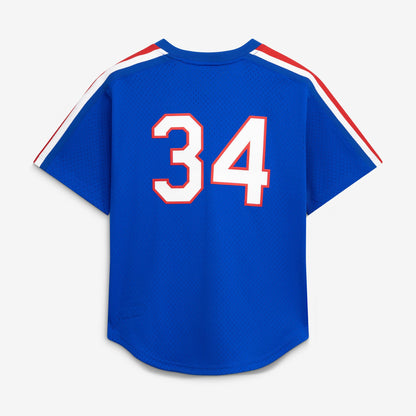 Texas Rangers Nolan Ryan Mitchell & Ness Royal Big & Tall Cooperstown Mesh Batting Practice Jersey
