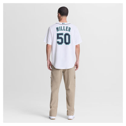 Seattle Mariners Bryce Miller Nike White Home Replica Jersey