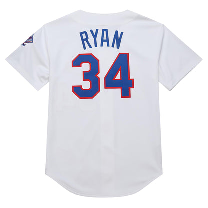 Texas Rangers Nolan Ryan Mitchell & Ness White 1993 Cooperstown Collection Authentic Jersey