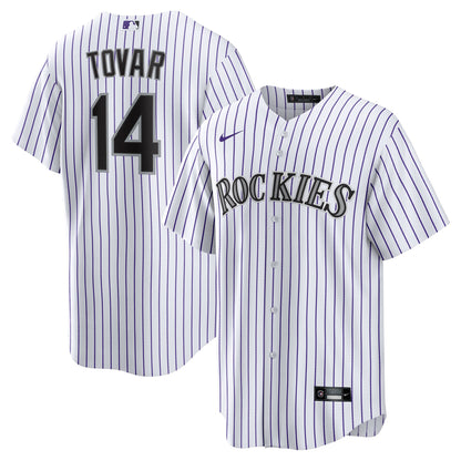 Colorado Rockies Ezequiel Tovar Nike White Home Replica Jersey