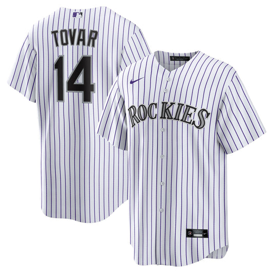 Colorado Rockies Ezequiel Tovar Nike White Home Replica Jersey