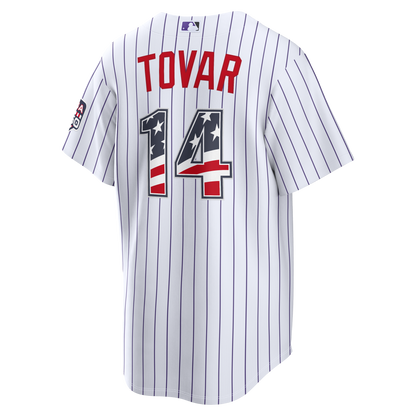 Fourth of July Colorado Rockies Ezequiel Tovar Nike White USA 250 Stadium Jersey
