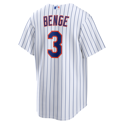 New York Mets Carson Benge Nike White Home Replica Jersey