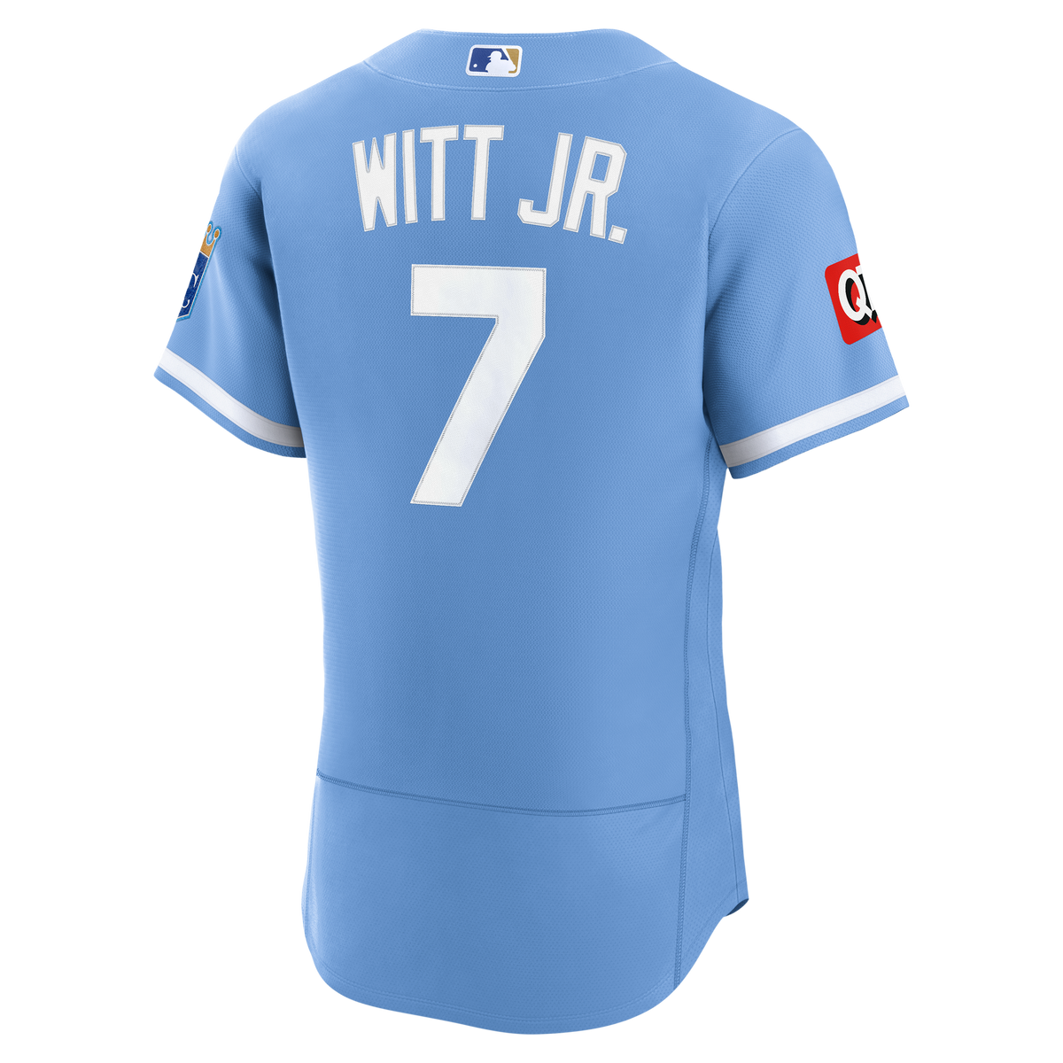 Kansas City Royals Bobby Witt Jr. Nike White Home Authentic Sponsor Patch Jersey