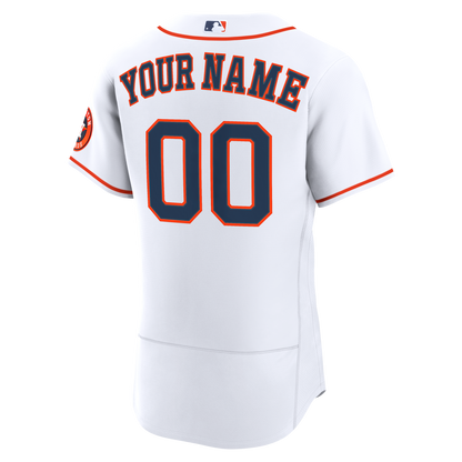 Houston Astros Nike White Home Authentic Custom Jersey