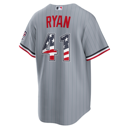 Fourth of July Minnesota Twins Joe Ryan Nike Gray USA 250 Stadium Jersey