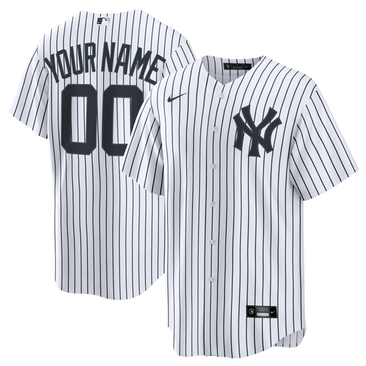 New York Yankees Nike White Home Stadium Custom Jersey