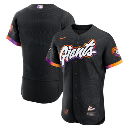 San Francisco Giants Nike Anthracite City Connect Authentic Sponsor Patch Jersey