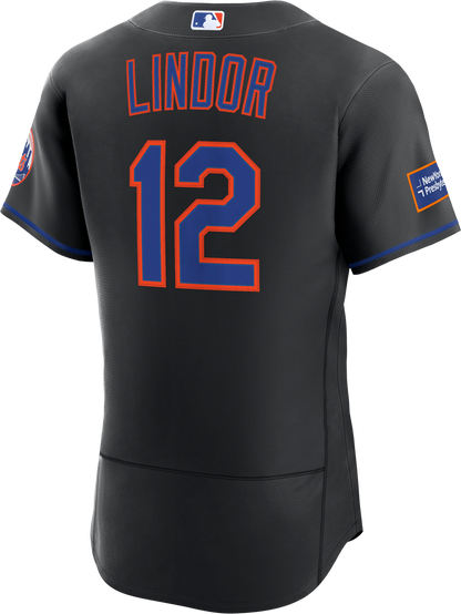 New York Mets Francisco Lindor Nike White Home Authentic Sponsor Patch Jersey