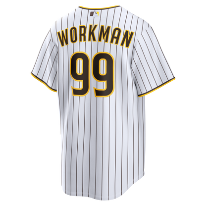 San Diego Padres Gage Workman Nike White Home Replica Jersey