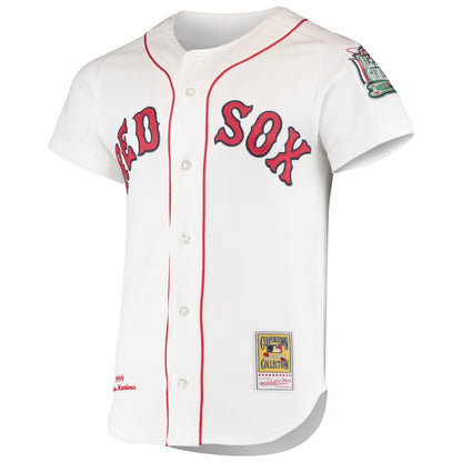 Boston Red Sox Pedro Martinez Mitchell & Ness White 1999 Cooperstown Collection Home Authentic Jersey