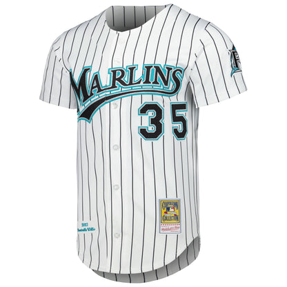 Florida Marlins Dontrelle Willis Mitchell & Ness White Cooperstown Collection Authentic Jersey