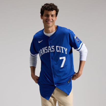 Kansas City Royals Bobby Witt Jr. Nike Royal Alternate 2 Elite Player Jersey