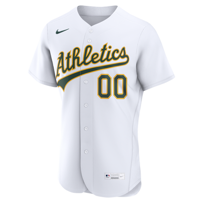 Athletics Nike White Home Authentic Custom Jersey
