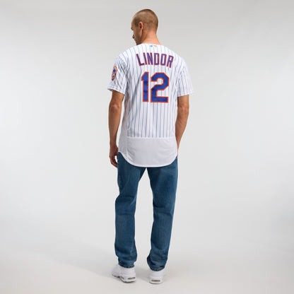 New York Mets Francisco Lindor Nike White Home Authentic Player Jersey